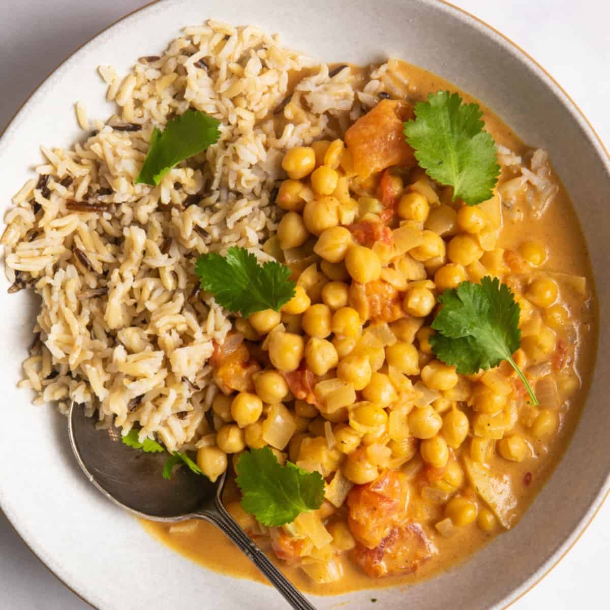 Chickpea rice bowl